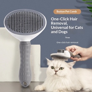 <span class=keywords><strong>Pettine</strong></span> per la rimozione dei peli di cani e gatti con sistema di rimozione automatica a un clic, in gomma termoplastica, per la toelettatura di animali a <span class=keywords><strong>pelo</strong></span> <span class=keywords><strong>lungo</strong></span> - Product Image 2