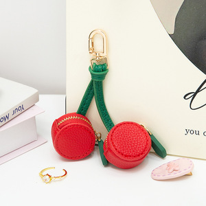 QY PU Leather Mini Zipper Coin <b>Purse</b> Keychain Portable Small Earphone Storage Bag Pendant Wallet Bag - Product Image 4