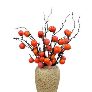 Fleurs artificielles, fruits miniatures, mini-<span class=keywords><strong>kaki</strong></span> en mousse, plante verte, <span class=keywords><strong>kaki</strong></span> pour décoration intérieure/extérieure, salon, <span class=keywords><strong>arbre</strong></span> de <span class=keywords><strong>kaki</strong></span>, usine - Product Image 1