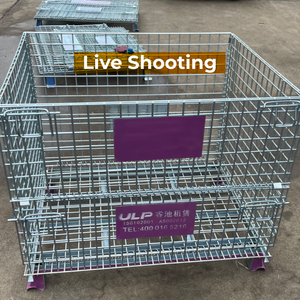 <span class=keywords><strong>Cage</strong></span> à palettes pliable industrielle |   <span class=keywords><strong>Cage</strong></span> de rangement en treillis métallique pliable, approvisionnement mondial - Product Image 4