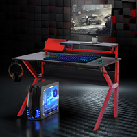 Bureau de jeu moderne personnalisé Table de jeu ergonomique avec étagère en métal noir Bureaux de jeu Mesa pour ordinateur