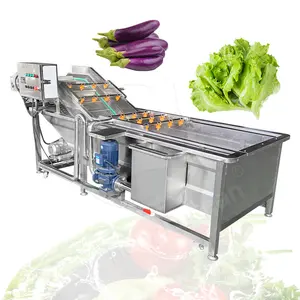 OCEAN Commerical Crate Conveyor Belt Vegetable Washer Electric Bubble Potato Avocado Fruit Wash Machine