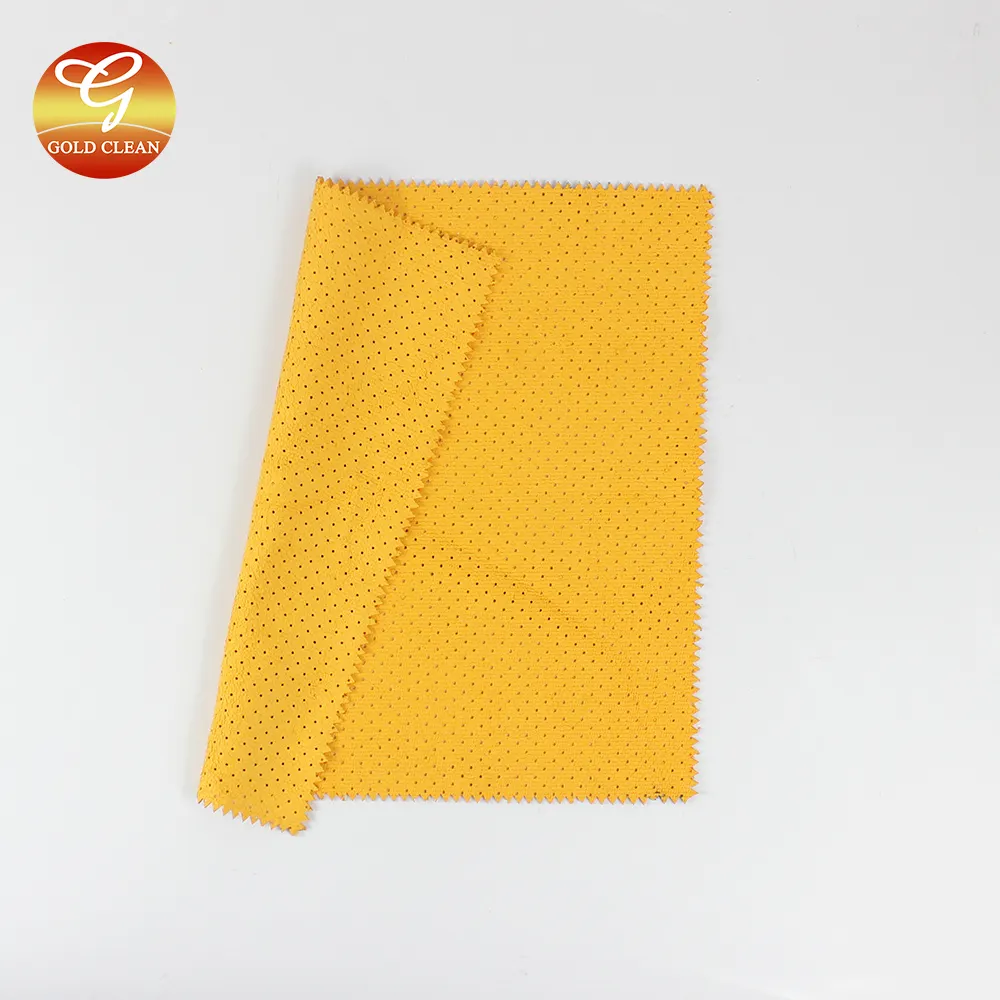 microfiber PU coated cloth with zick-zack boarder