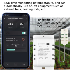Contrôleur de température et d'humidité WiFi <span class=keywords><strong>Ewelink</strong></span> EV-TDQ-16A-220v-T, capteur de température et d'humidité, surveillance des données de puissance 16A/20A - Product Image 5