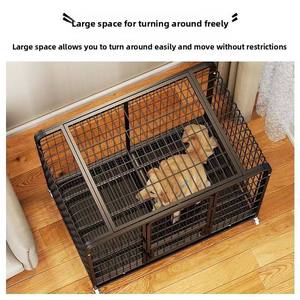 Gabbia per <span class=keywords><strong>Cani</strong></span> in Ferro Ben Ventilata con Design a Rete Traspirante per <span class=keywords><strong>Cani</strong></span> Medi/Grandi, Uso Interno con Area Toilette Separata, Per Tutte le Stagioni - Product Image 4