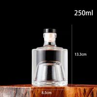 Flacon de parfum de luxe en verre cristal plat personnalisé avec bouchon en liège, 30 ml, 50 ml, 100 ml, emballage de flacon pulvérisateur
