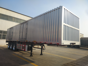 Semirremolque de 3 ejes con caja cerrada para transporte de carga, lona de PVC deslizante, 45FT 40FT, con cortinas laterales, precio especial para eventos - Product Image 6