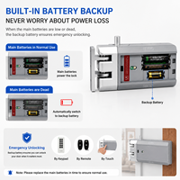 Serrure de porte intelligente Tuya WIFI sans fil, télécommande gratuite, alimentée par piles AA, serrure de portail DIY, serrure intelligente