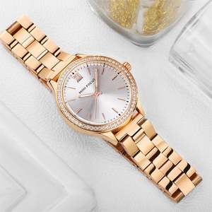Mini Focus 0043L Belle montre pour femmes en zircon Or rose Acier inoxydable Montre de luxe à la mode Montre-bracelet pour femmes Relojes pour femmes - Product Image 4