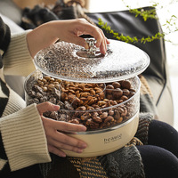 Luxe Franse stijl draaibare fruit schaal met compartimenten, voor thuis, woonkamer, gedroogd fruit, noten en snacks.
