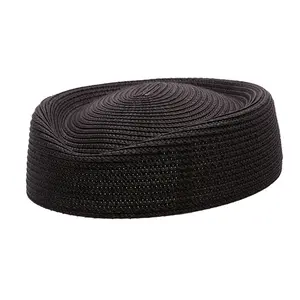Chapéu de boina circular de palha para noiva, chapéu fascinadores de 18 cm de diâmetro para artesanato e artesanato
