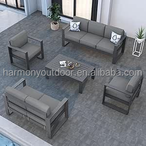 Vente chaude imperméable et crème solaire en acier inoxydable terrasse jardin hôtel chambre ensoleillée canapé d'extérieur - Product Image 4