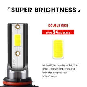 HAIZG faros delanteros led para coche de alta potencia 8000lm H1,H3,<span class=keywords><strong>H7</strong></span>,H8 faro led para coche - Product Image 2