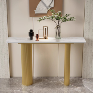 Table console haut de gamme style crème, élégante et sophistiquée, en <span class=keywords><strong>ardoise</strong></span>, pour chambre ou salon, entrée ou table d'appoint - Product Image 4