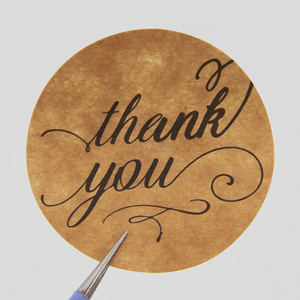 Biểu Tượng Tùy Chỉnh Nhãn Kraft Giấy Dán Vòng 2 Inch Vòng Tròn Hình Dạng Nhãn Nhãn Vòng Cảm Ơn Bạn <span class=keywords><strong>Sticker</strong></span> Cho Doanh Nghiệp Nhỏ - Product Image 4