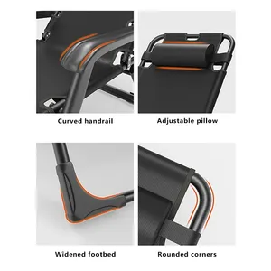 Lit pliant à double usage pour la maison Lit de <span class=keywords><strong>camping</strong></span> en plein air portable à hauteur réglable et <span class=keywords><strong>ultra</strong></span> légère <span class=keywords><strong>Chaise</strong></span> <span class=keywords><strong>longue</strong></span> pour s'asseoir et dormir - Product Image 5