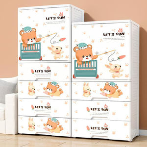 <span class=keywords><strong>ตู้</strong></span>เสื้อผ้าแบบลิ้นชักสไตล์การ์ตูนสำหรับเด็ก,จัดเรียงได้3/4/5ชั้นแบบทันสมัยขนาด58ซม. - Product Image 2