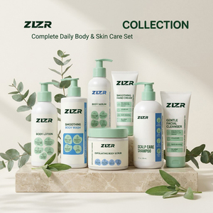 Ensemble de soins de la peau AHA, lotion exfoliante pour le corps, gommage, sérum, crème pour les mains, shampoing, nettoyant, luxueux ensemble de 7 pièces pour la peau - Product Image 4