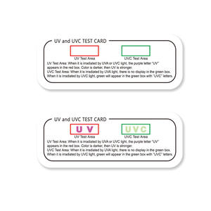 <span class=keywords><strong>Carte</strong></span> de test de stérilisation aux ultraviolets Uvc-uva Boîte de désinfection Armoire de désinfection Papier de test UVC <span class=keywords><strong>Carte</strong></span> de test de tube de lampe UV - Product Image 1