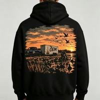 Sweat-shirts à capuche graphiques personnalisés pour hommes, style hip-hop, vente en gros, impression DTG