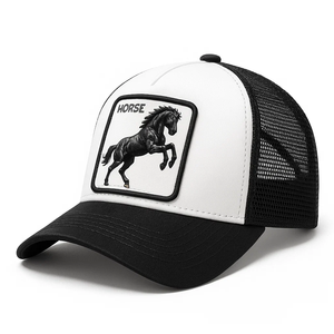 قبعة عالية الجودة مخصصة لسائقي الحيوانات مع شبكة تطريز ثلاثية الأبعاد مع شعار لمشاهد الصيف في الهواء الطلق - Product Image 2