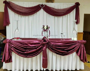 Wedding Head Table Skirts Decoration <strong>Back</strong> <strong>Drops</strong> - Product Image 4
