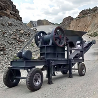 Petite machine de concassage à mâchoires portable électrique/moteur diesel pour roches, galets de rivière, gravier, granit, basalte, calcaire, quartz et pierres