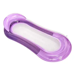 Violet mode été adultes eau flottant chaise longue radeau eau eau chaise dossier ride-ons nager maille hamac gonflable piscine flotteur