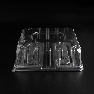 Lo stampo esistente accetta l'ordine personalizzato quadrato con Base trasparente coperchio trasparente confezione in plastica resistente per torte - Product Image 3