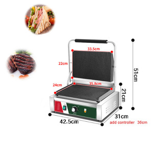 Machine à <span class=keywords><strong>panini</strong></span> commerciale, plaque chauffante électrique, gril à <span class=keywords><strong>panini</strong></span>, mini-gril pour <span class=keywords><strong>viande</strong></span> frite, pour restaurant - Product Image 1