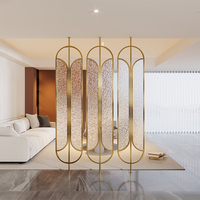 Minimaliste nordique lumière luxe en fer forgé cadre Changhong verre écran diviseur cloison pour salon entrée couloir