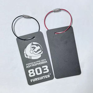 Özelleştirilebilir anodize alüminyum Metal çanta bavul bagaj etiketleri - Product Image 6