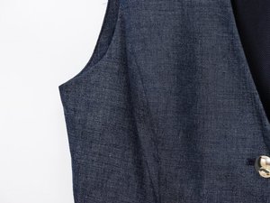 Myst & Za Quần Áo Nữ <span class=keywords><strong>2025</strong></span> mùa hè phong cách mới vải lanh cổ chữ V áo không tay phồng một hàng cúc 3679785 3680785 - Product Image 4