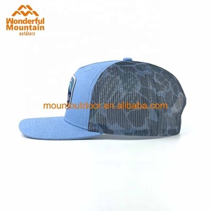 Vente chaude usine de haute qualité Original personnalisé tissé étiquette Patch Logo 5 panneau pré-incurvé camionneur <span class=keywords><strong>chaud</strong></span> maille chapeau - Product Image 3