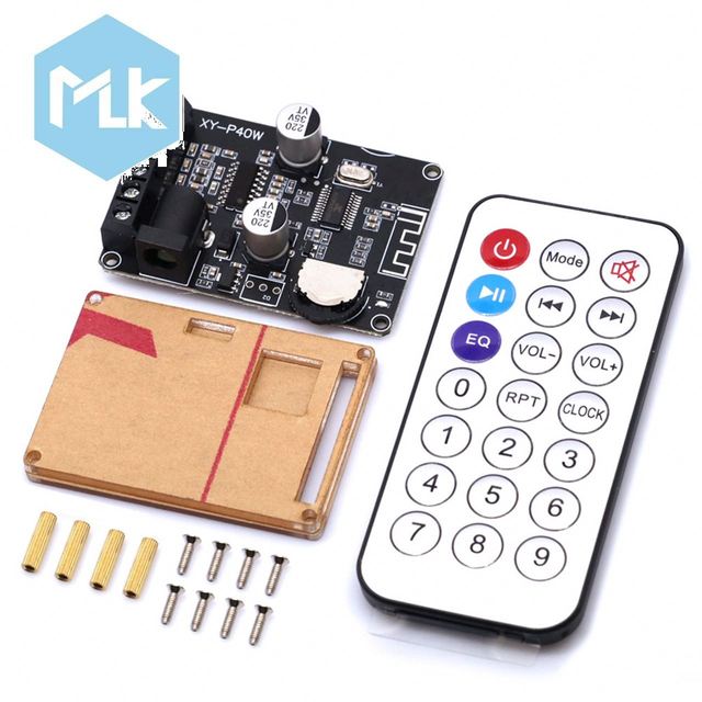 MLK  XY-P40W 30W/40W Stereo  Amplifier Board 12V/24V High Power Digital Module Screw Fixation Audio Accessory