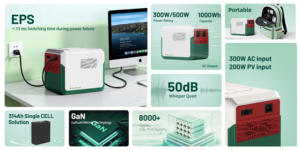 Cola <span class=keywords><strong>Solar</strong></span> Cola <span class=keywords><strong>1000</strong></span> <span class=keywords><strong>Pro</strong></span> 1000Wh Station d'alimentation portable Générateur solaire personnalisable Onde sinusoïdale pure MPPT - Product Image 3