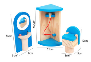 Château de Princesse <span class=keywords><strong>en</strong></span> <span class=keywords><strong>Bois</strong></span> Miniature à Construire Soi-Même pour Bébé et Tout-Petit, Jeu Interactif Parent-Enfant, Ensemble de Jouets de Meubles Unisexe - Product Image 6