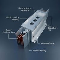 Wanbo-234 Kompaktes Stromschienensystem 380V Kupferleiter 3P+N Aluminiumgehäuse Stromschiene IEC 61439