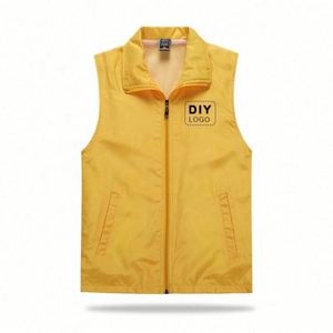 Gilet décontracté pour homme, pas cher, 100% polyester, gilet de travail avec doublure en mesh, grande taille, sans manches, gilet de bénévole - Product Image 3
