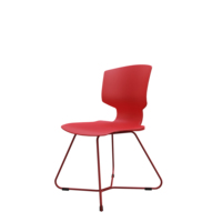 Chaise d'entraînement moderne en plastique avec pieds en métal, chaise de loisirs colorée, simple et empilable