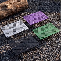 Table pliante ultra-légère en alliage d'aluminium, style glamping, portable pour pique-niques, barbecues et plage