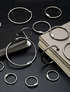 Mới Nhất Thiết Kế Kim Loại Cuốn Sách Ràng Buộc Vòng 15Mm Để 75Mm Bên Trong Đường Kính Đinh Tán Bài Chất Kết Dính Vòng Nickle Mạ Chất Kết Dính Nhẫn Chất Kết Dính Clip - Product Image 3