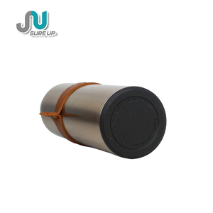 Ensemble cadeau de gourde isotherme en acier inoxydable avec logo personnalisé, 500 ml, avec infuseur à thé, couvercle en bois grainé, sangle en cuir, pour l'exportation en gros - Product Image 5