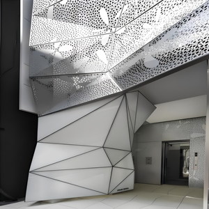 Panneau mural perforé moderne en aluminium composite pour revêtement extérieur et intérieur d'hôtel - Product Image 1