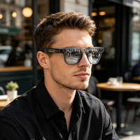 Lunettes de soleil intelligentes sans fil avec caméra intégrée, résistantes à l'eau, support de monture, appels vidéo, conversation multilingue, lunettes connectées.