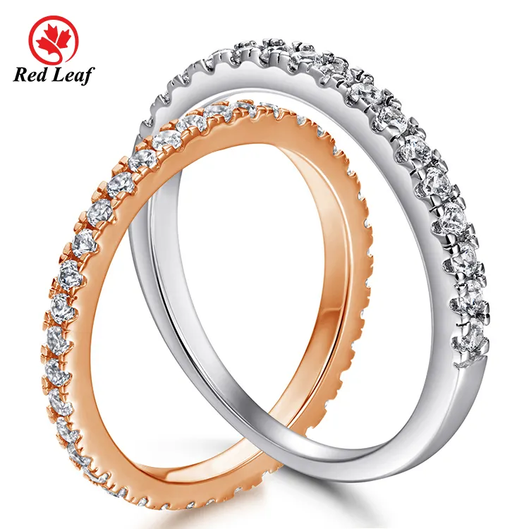 Redleaf مجوهرات الأزياء 18K 24K الذهب الرجال النساء الحد الأدنى 925 الاسترليني خاتم فضة خاتم ذهبي