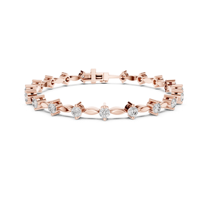 Bracelet en diamant cultivé en laboratoire, or, bijoux fins élégants, accessoire de mode contemporain. - Product Image 6