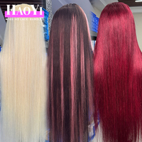 Perruque en cheveux humains HD transparente 613, perruque brésilienne longue sur mesure de 40 pouces, raide et droite, avec dentelle frontale 13x6 ou 13x4