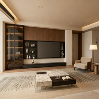 Meuble TV moderne minimaliste sur mesure, design flottant en grain de bois, console multimédia murale pour salon
