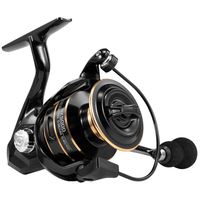 Moulinet de pêche universel à bobine rotative, force de freinage élevée de 8 kg, cadre en acier inoxydable, eau salée, eau douce, lac, ruisseau, rivière, roche, bateau, surf